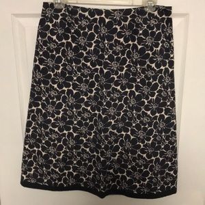 Navy blue floral Boden skirt